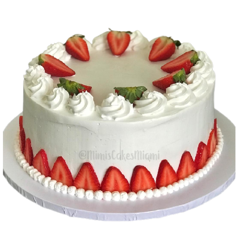 Whipped cream birthday cake