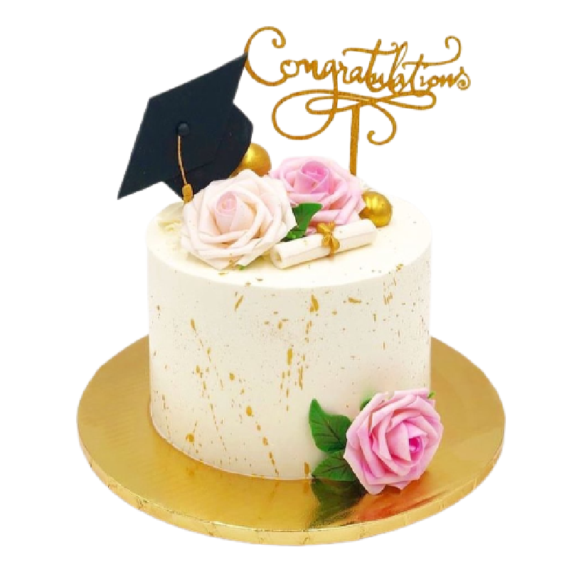 Fondant graduation cake